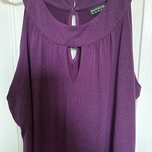 Beautiful deep purple dress with keyhole front and back.